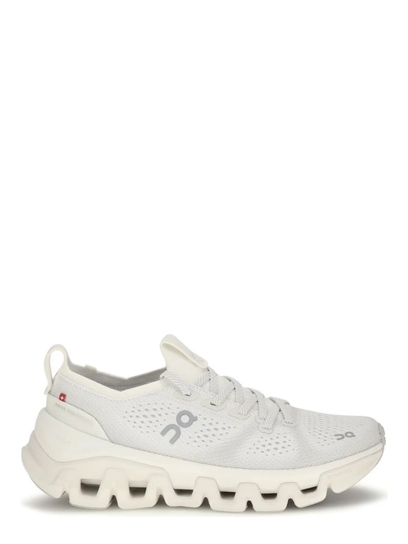 White Fabric Athletic Sneakers