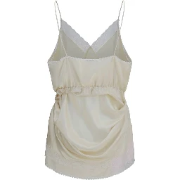 Beige Viscose Cocktail Dress