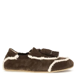 Brown Suede Leather Slip-On Loafers