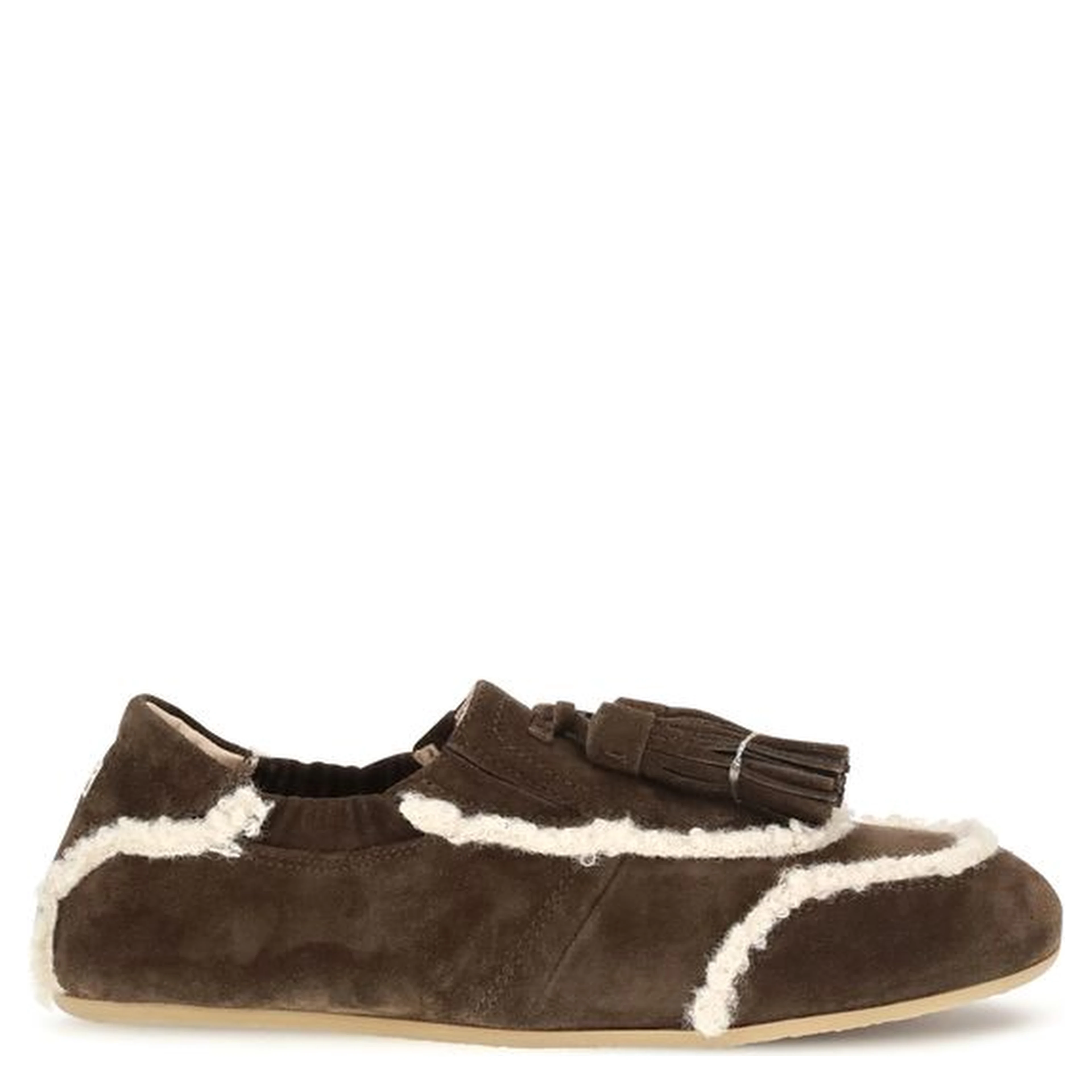 Brown Suede Leather Slip-On Loafers