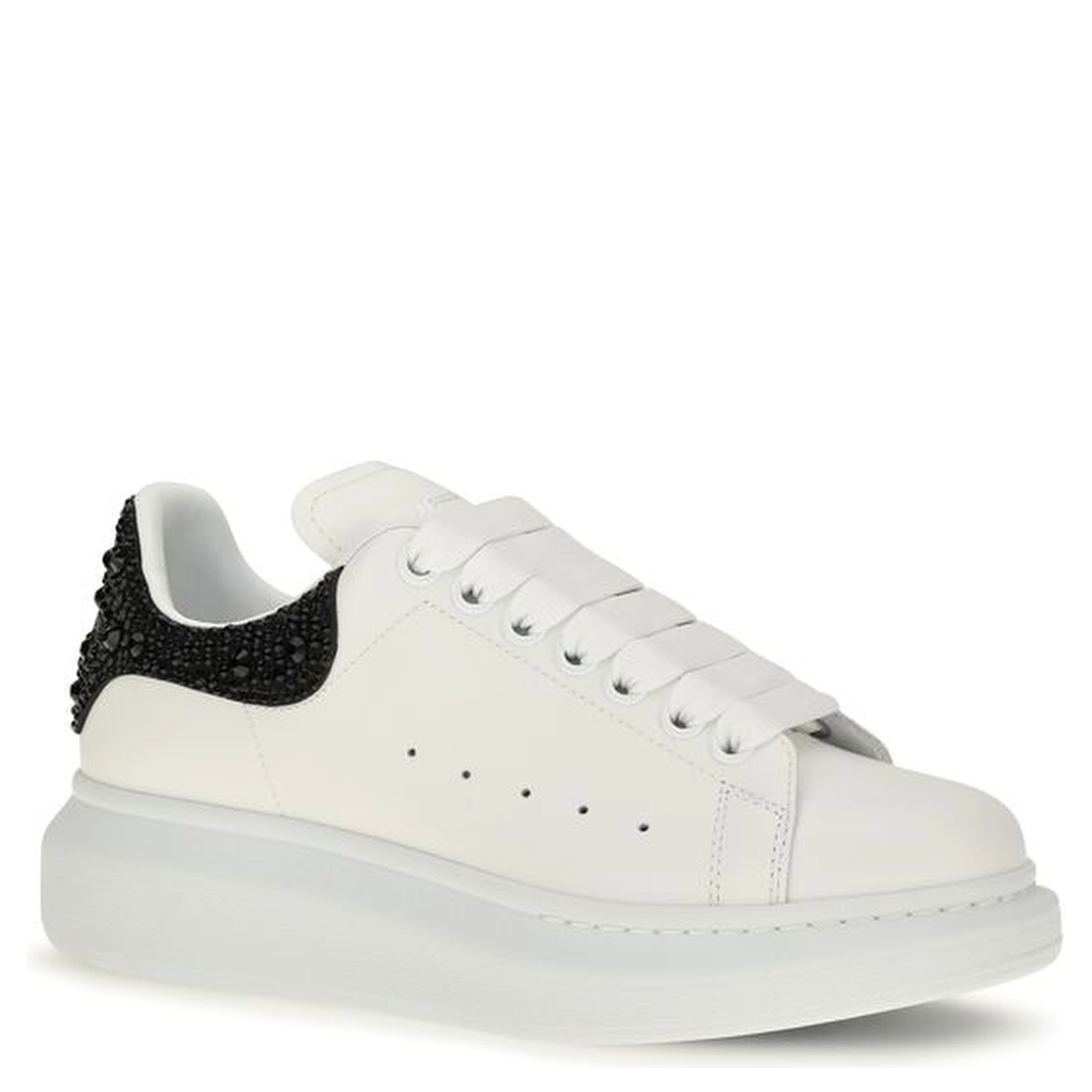 White Calf Leather Bos Taurus Chunky Sneakers