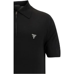Black Wool Oves Aries Polo Shirt