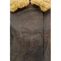 Brown Lamb Ovis Aries Aries Leather Jacket