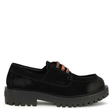 Black Suede Leather Slip-On Loafers