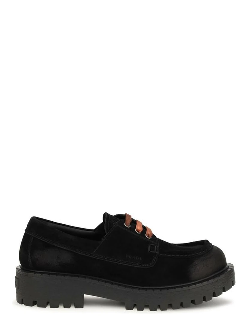Black Suede Leather Slip-On Loafers