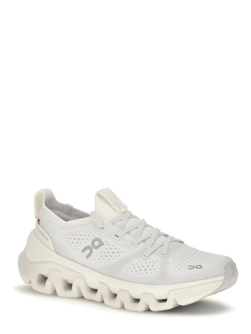 White Fabric Athletic Sneakers