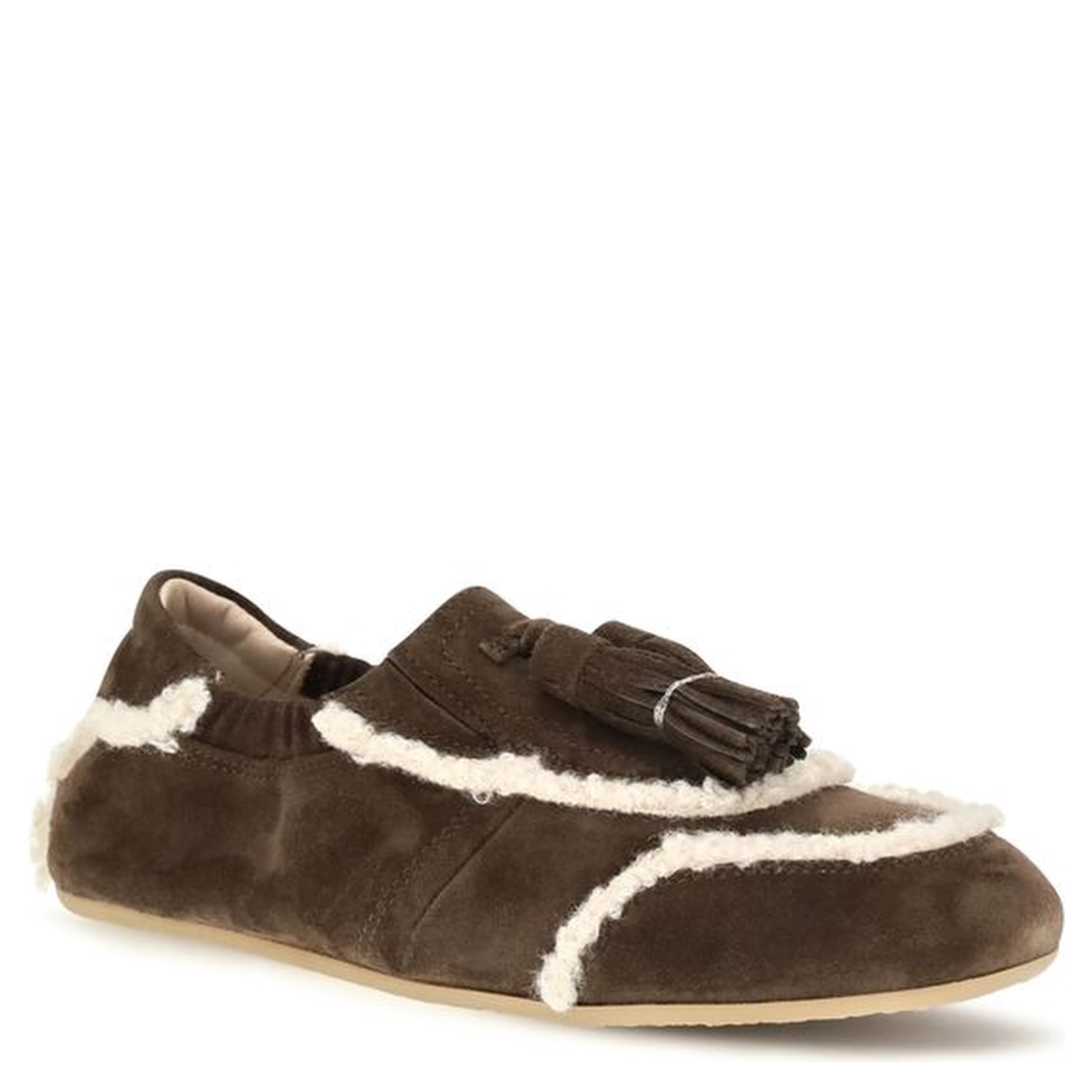 Brown Suede Leather Slip-On Loafers