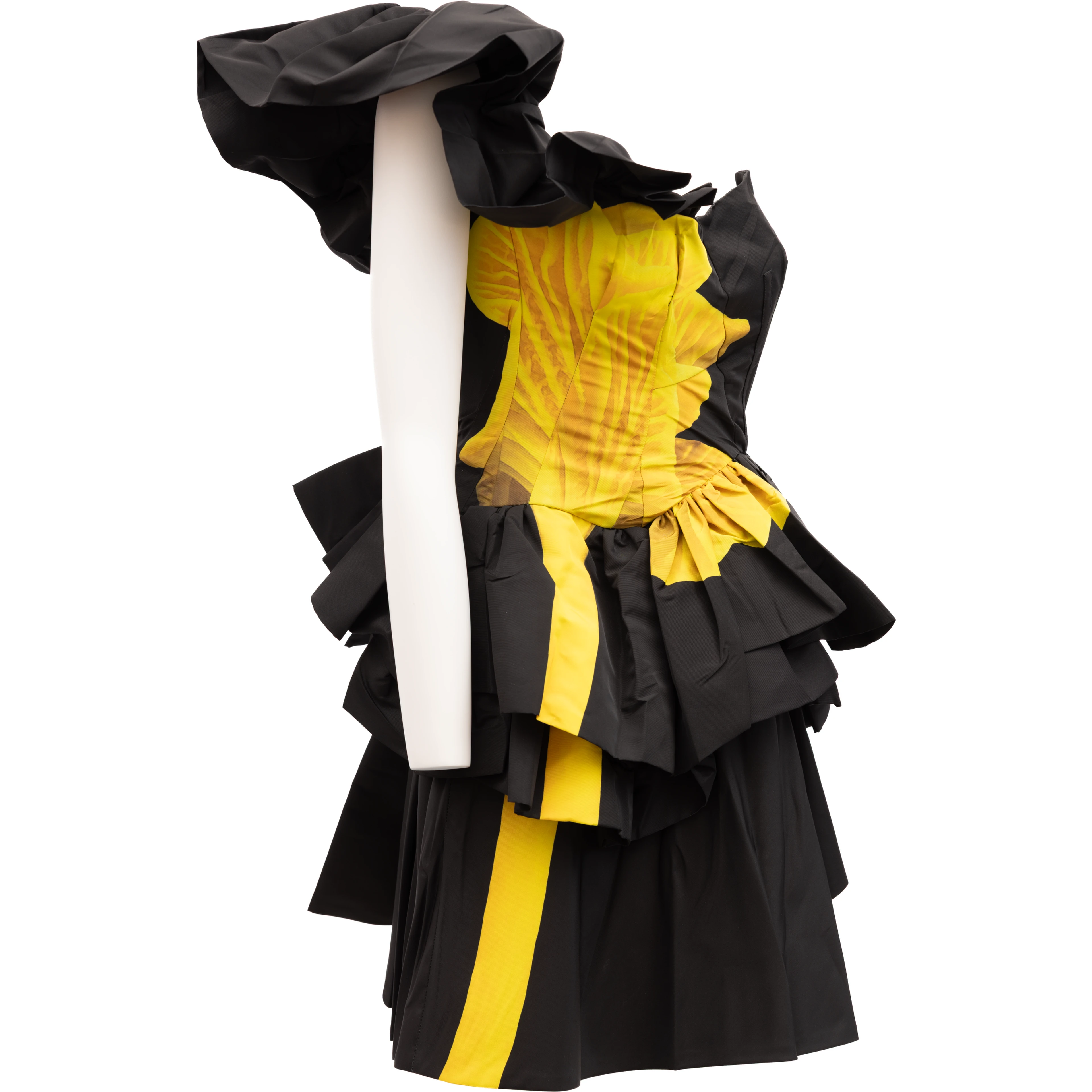 Black Dress with yellow details