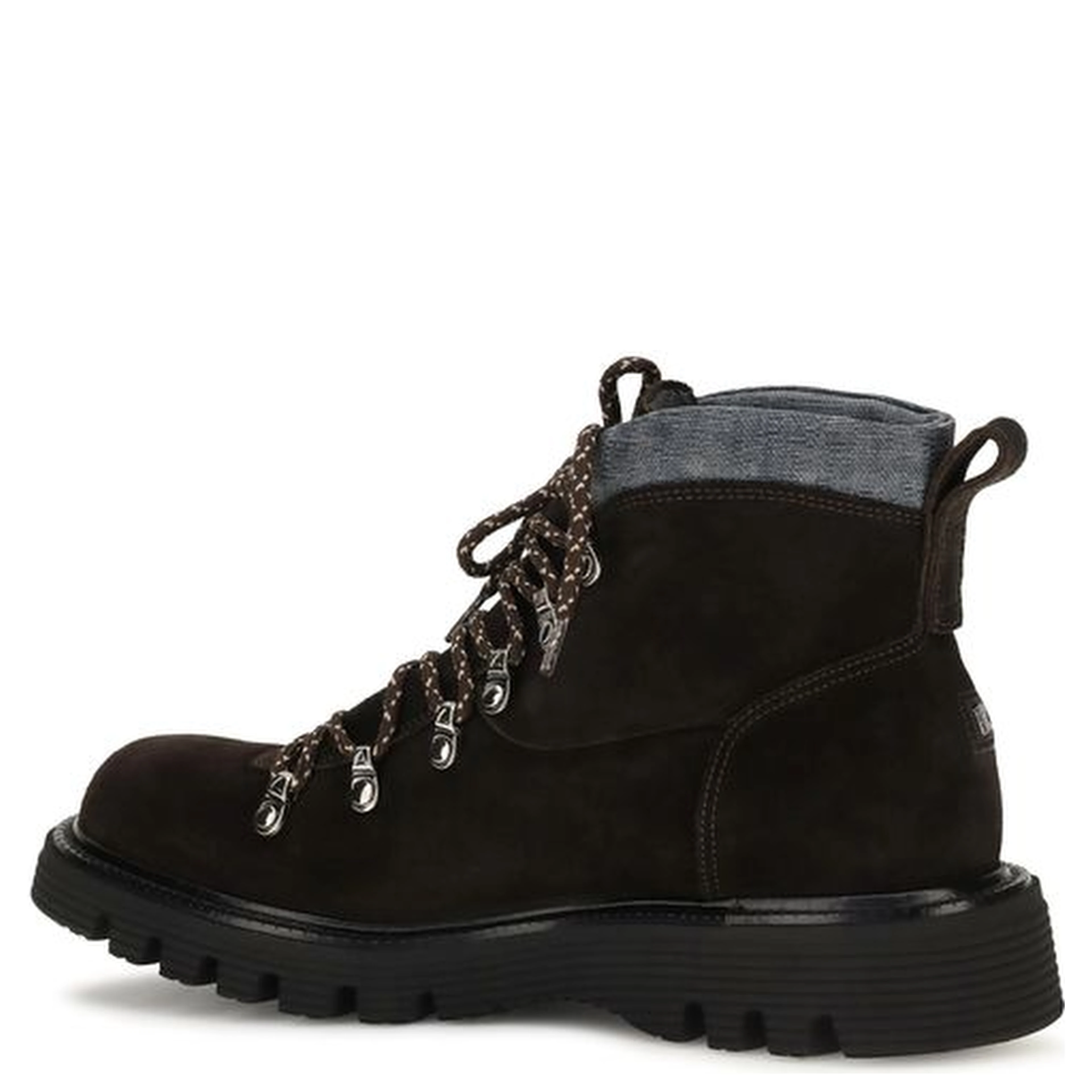 Brown Suede Leather Lace-Up Boots