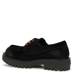 Black Suede Leather Slip-On Loafers