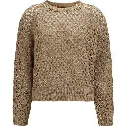 Beige Cotton Sweatshirt