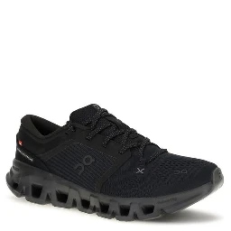 Black Fabric Athletic Sneakers