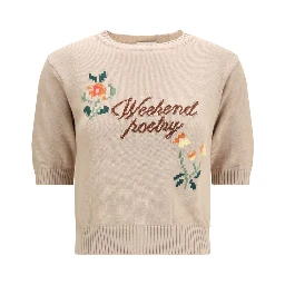 Beige Cotton Sweatshirt