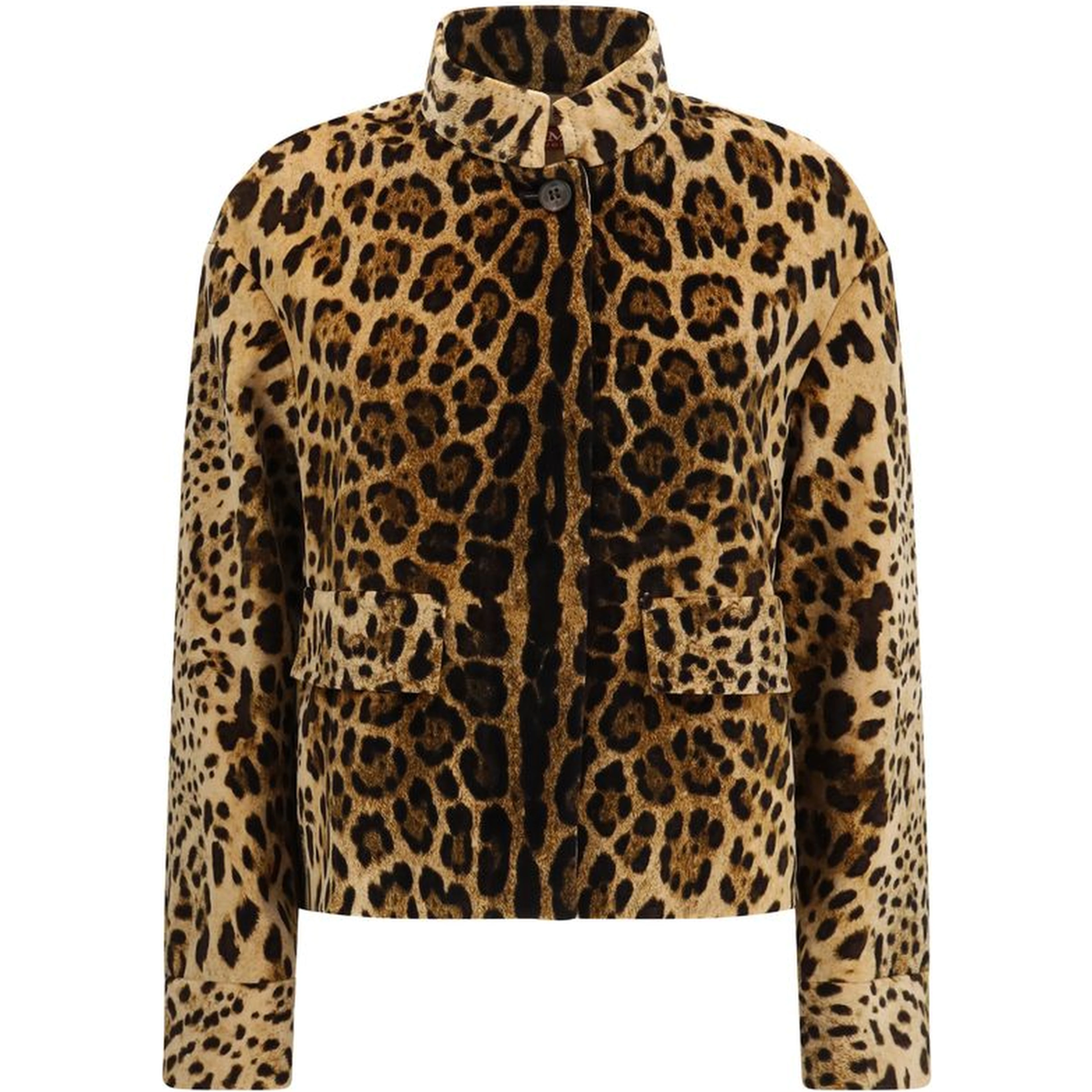 Brown Cotton Full-Length Jacket