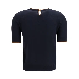 Blue Silk T-Shirt