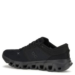 Black Fabric Athletic Sneakers