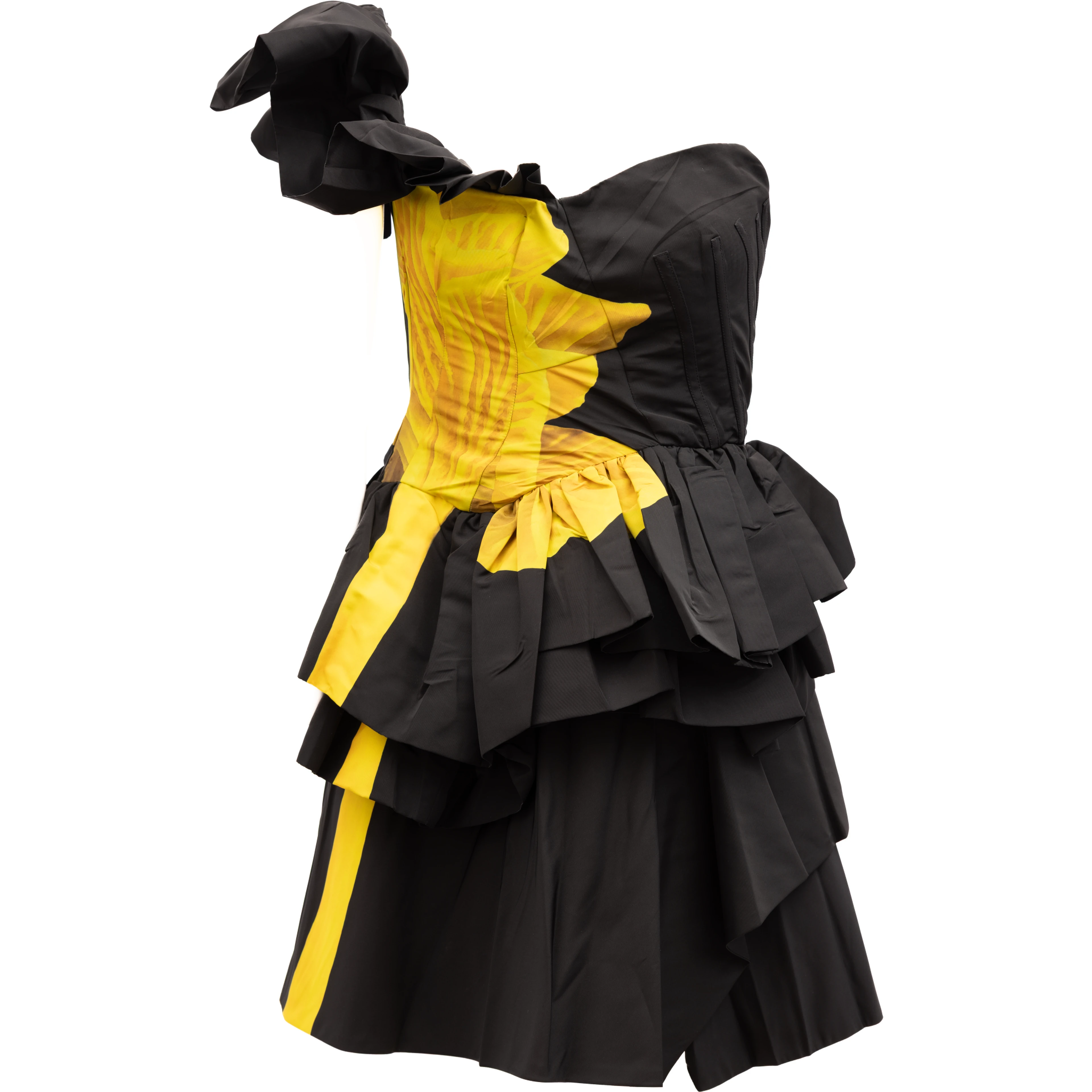 Black Dress with yellow details