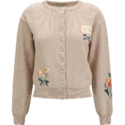 Beige Cotton Cardigan