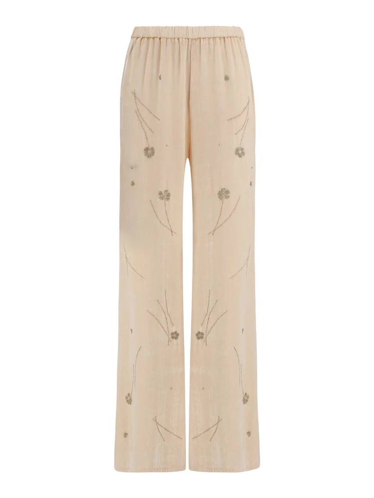 Multicolor Viscose Flared Pants