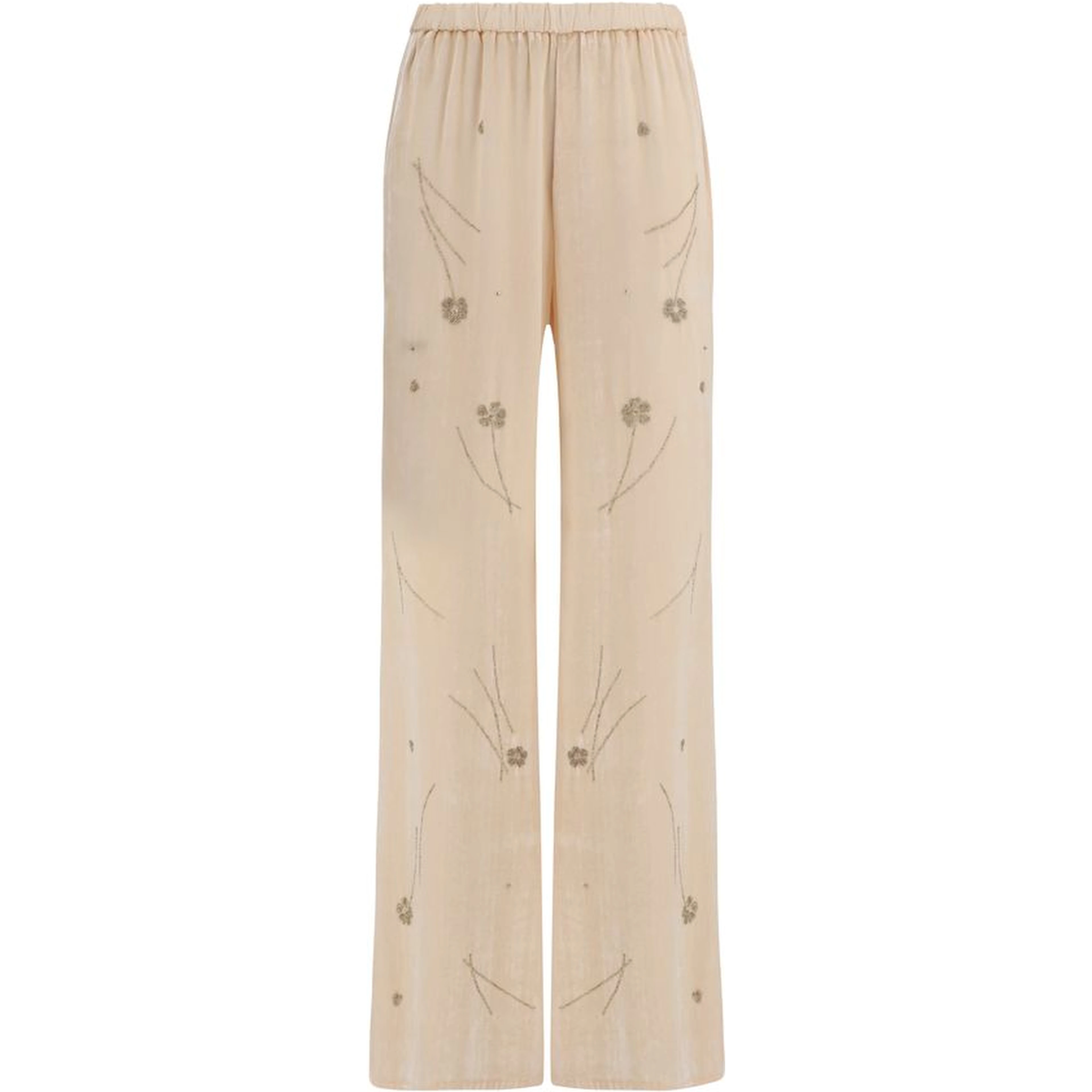 Multicolor Viscose Flared Pants