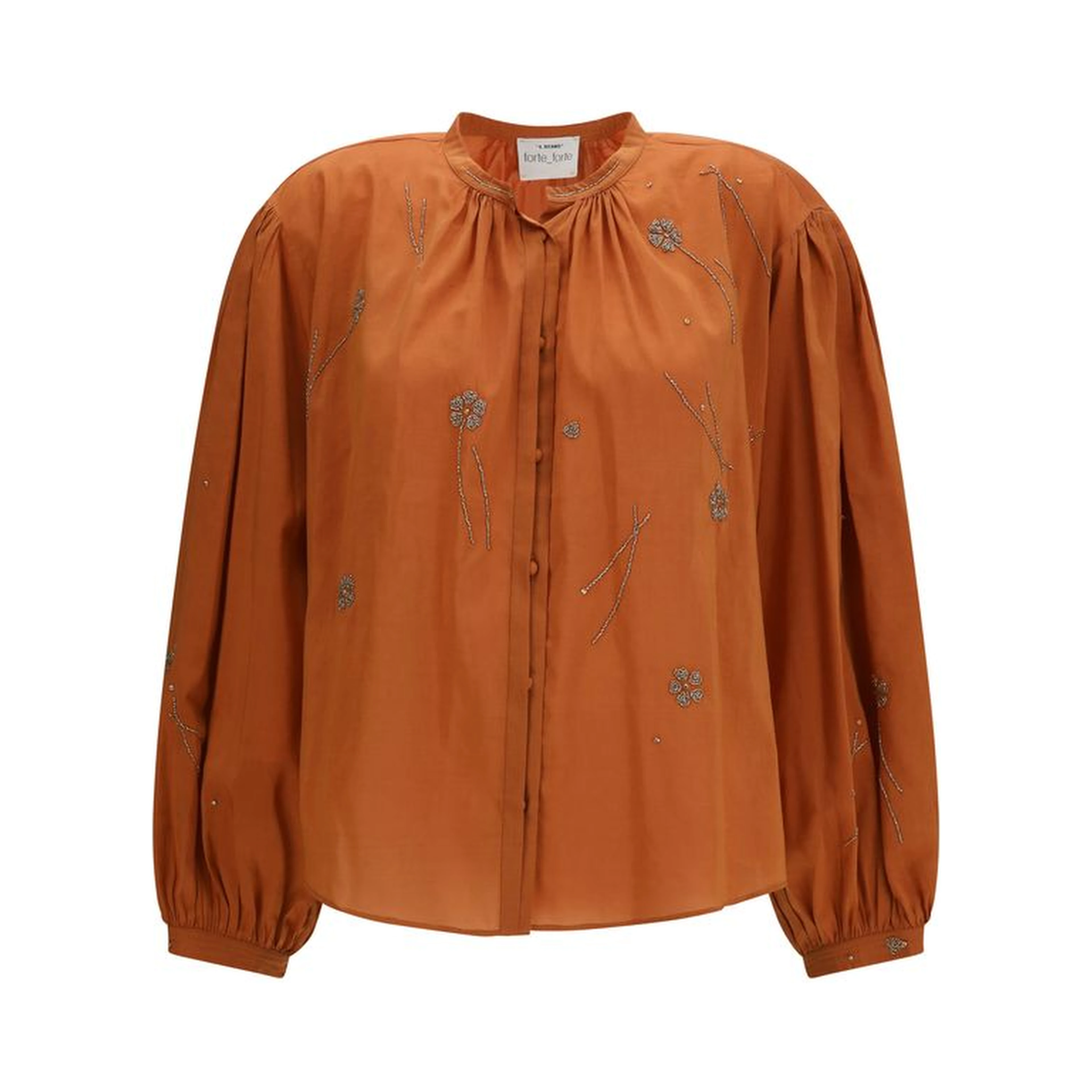 Orange Cotton Pattern Shirt