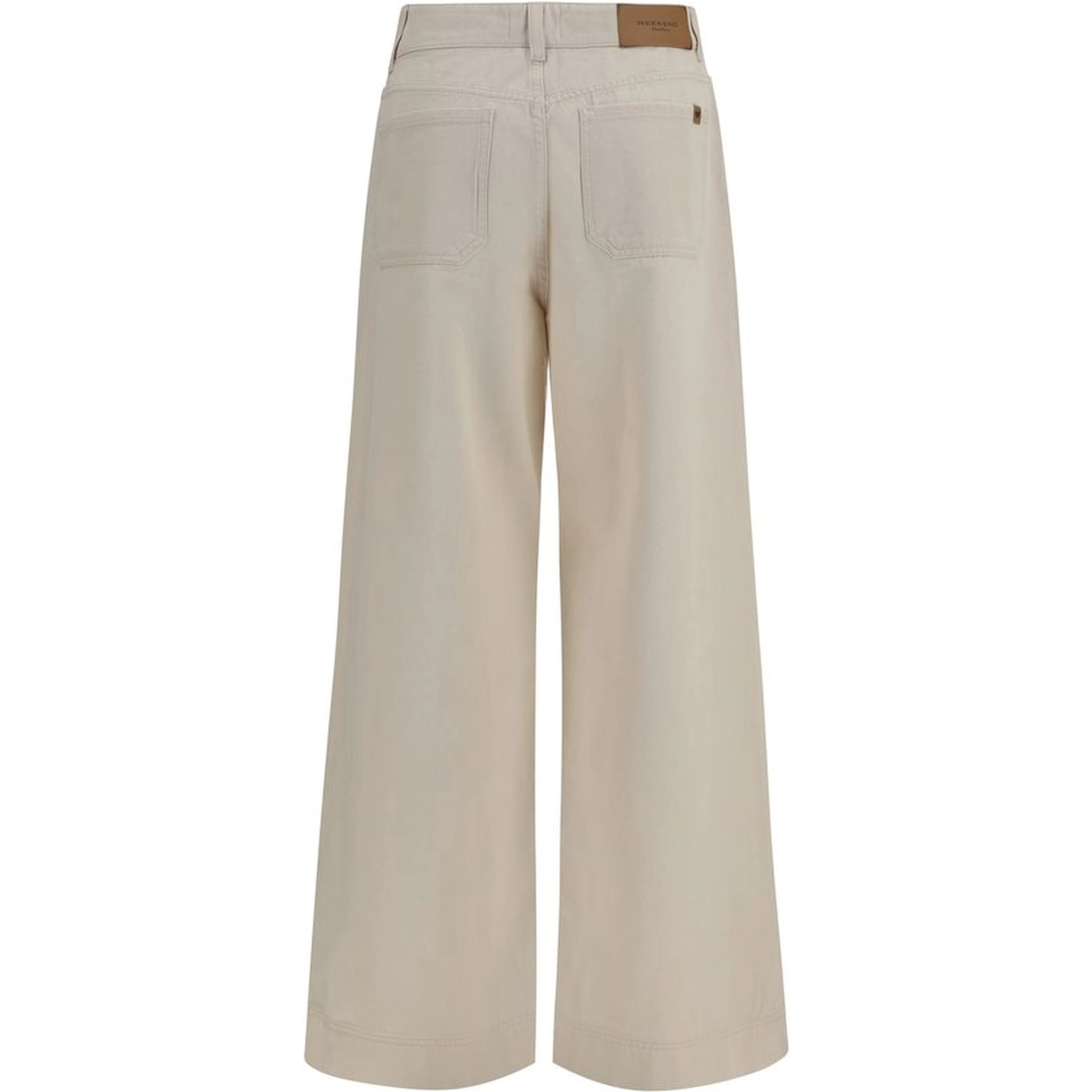 White Cotton Casual Pants