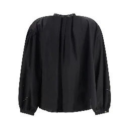 Black Cotton Pattern Shirt
