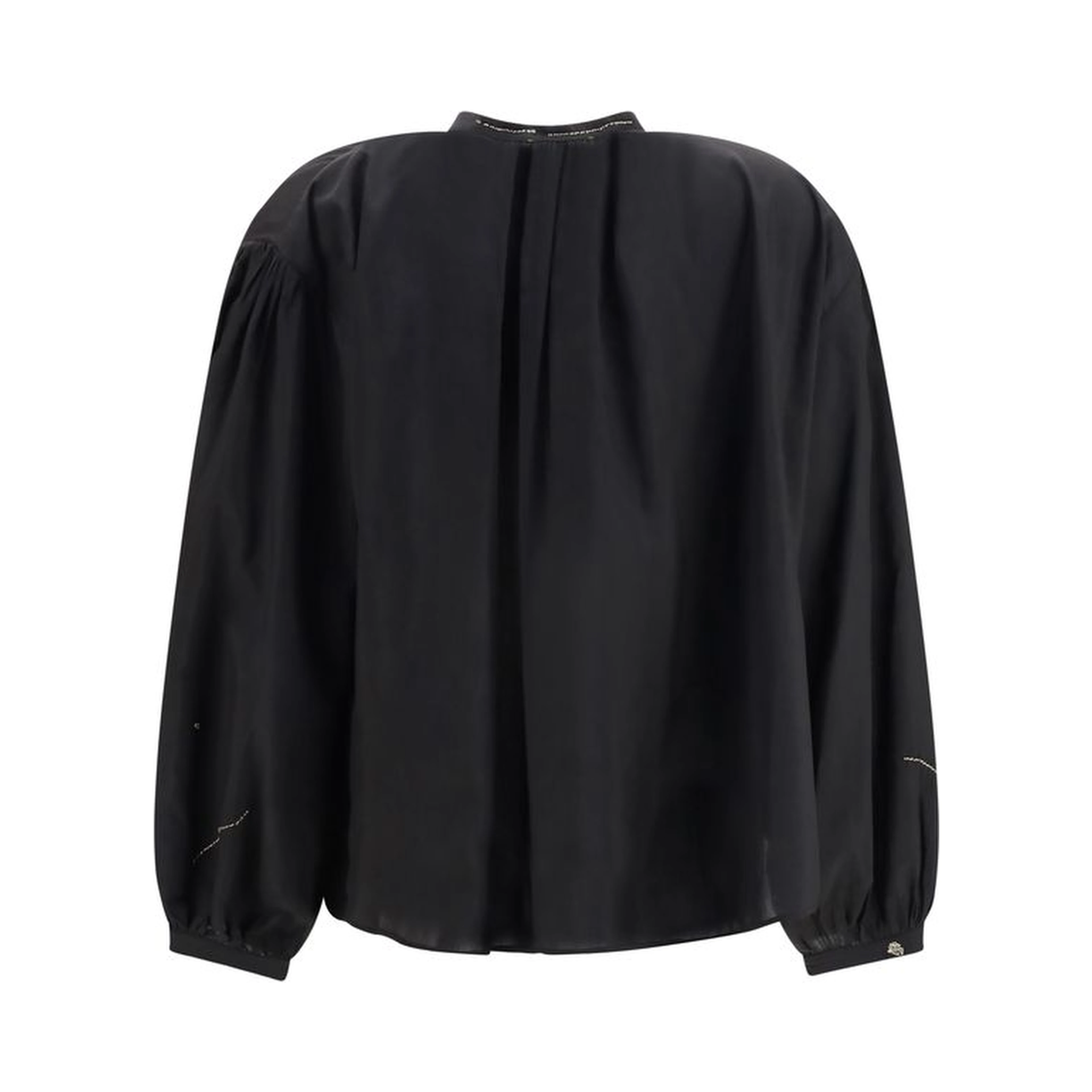 Black Cotton Pattern Shirt
