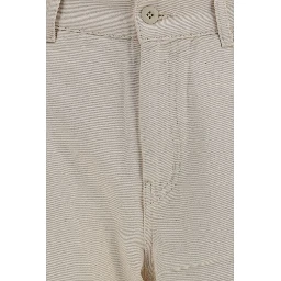 White Cotton Casual Pants