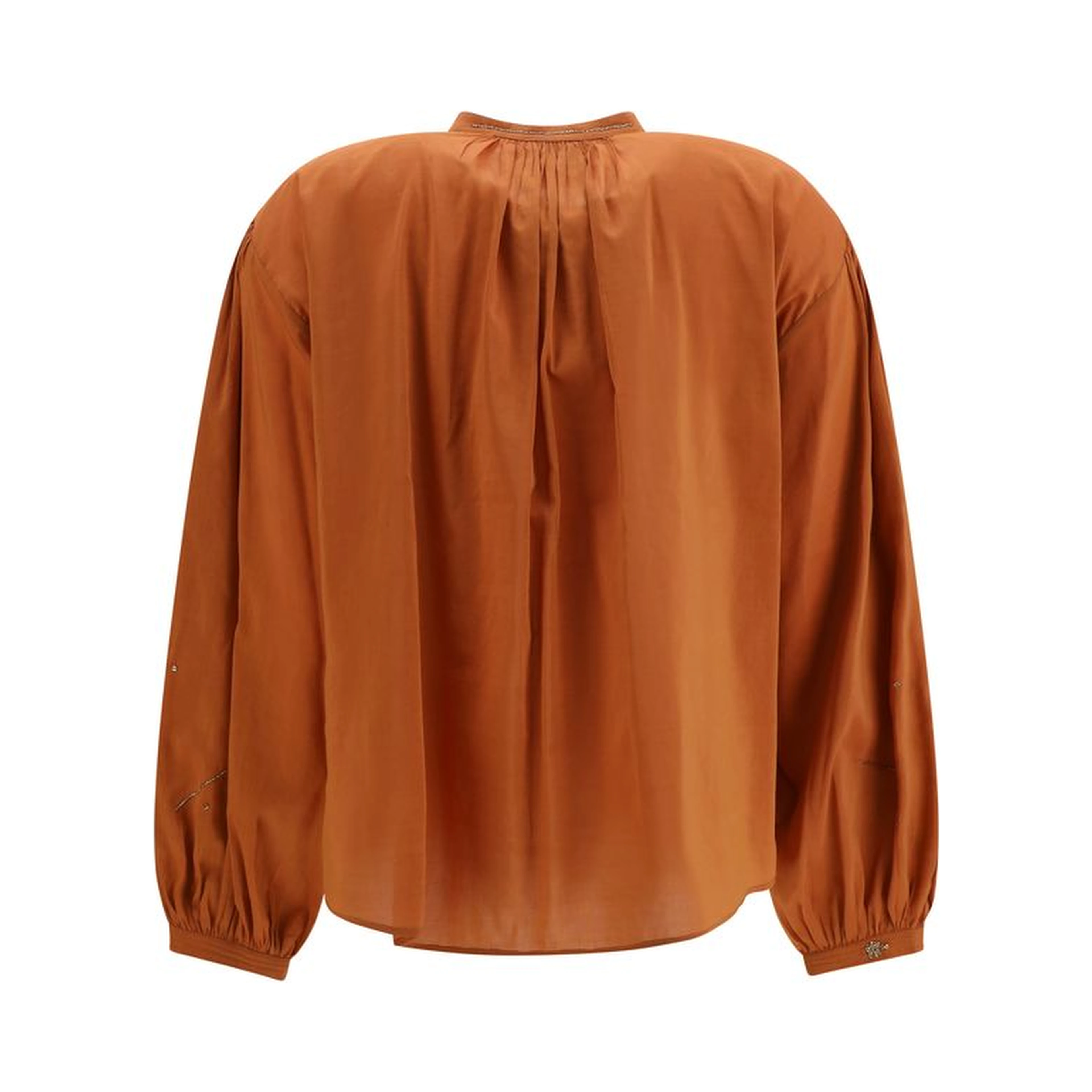 Orange Cotton Pattern Shirt