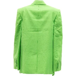 Green Women Wool Blazer