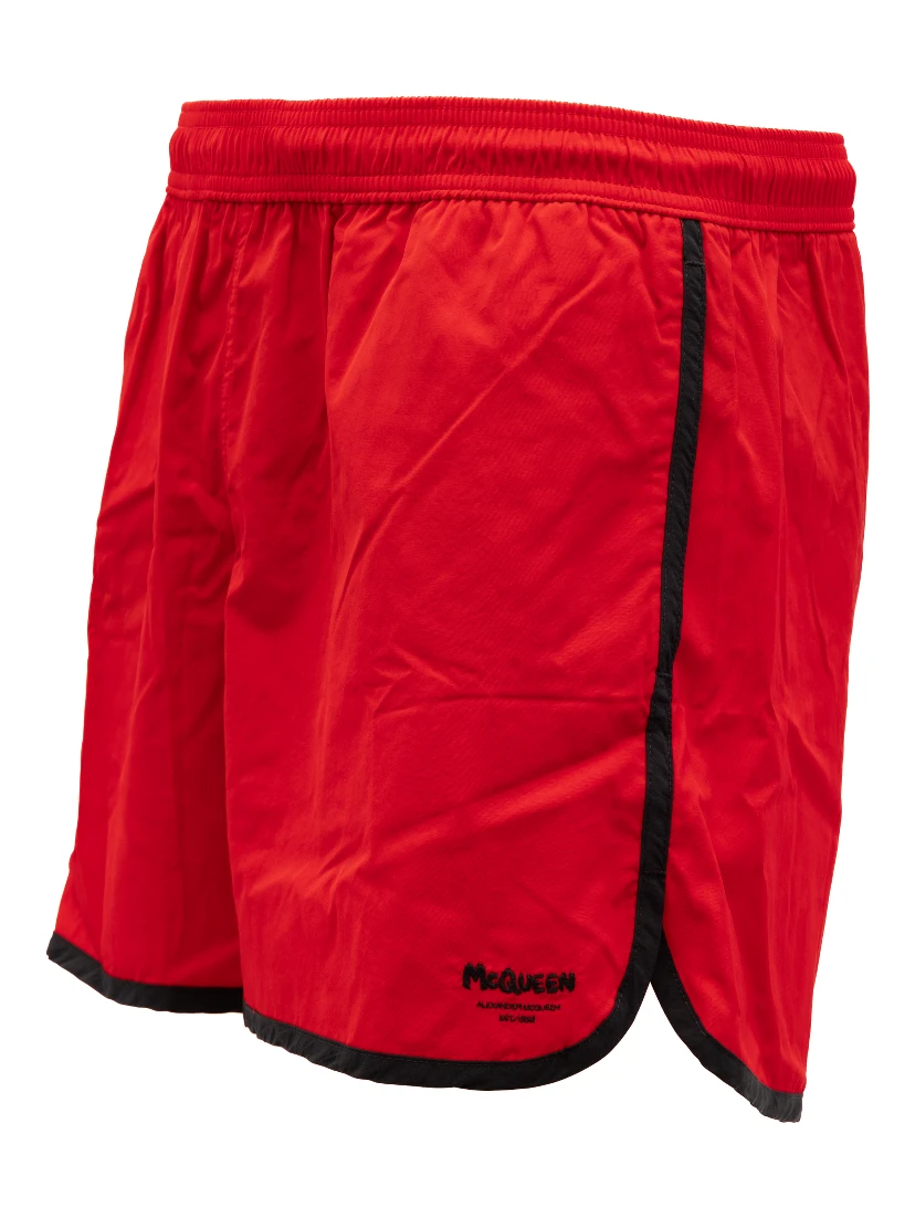 Red Polyamide Swim Shorts