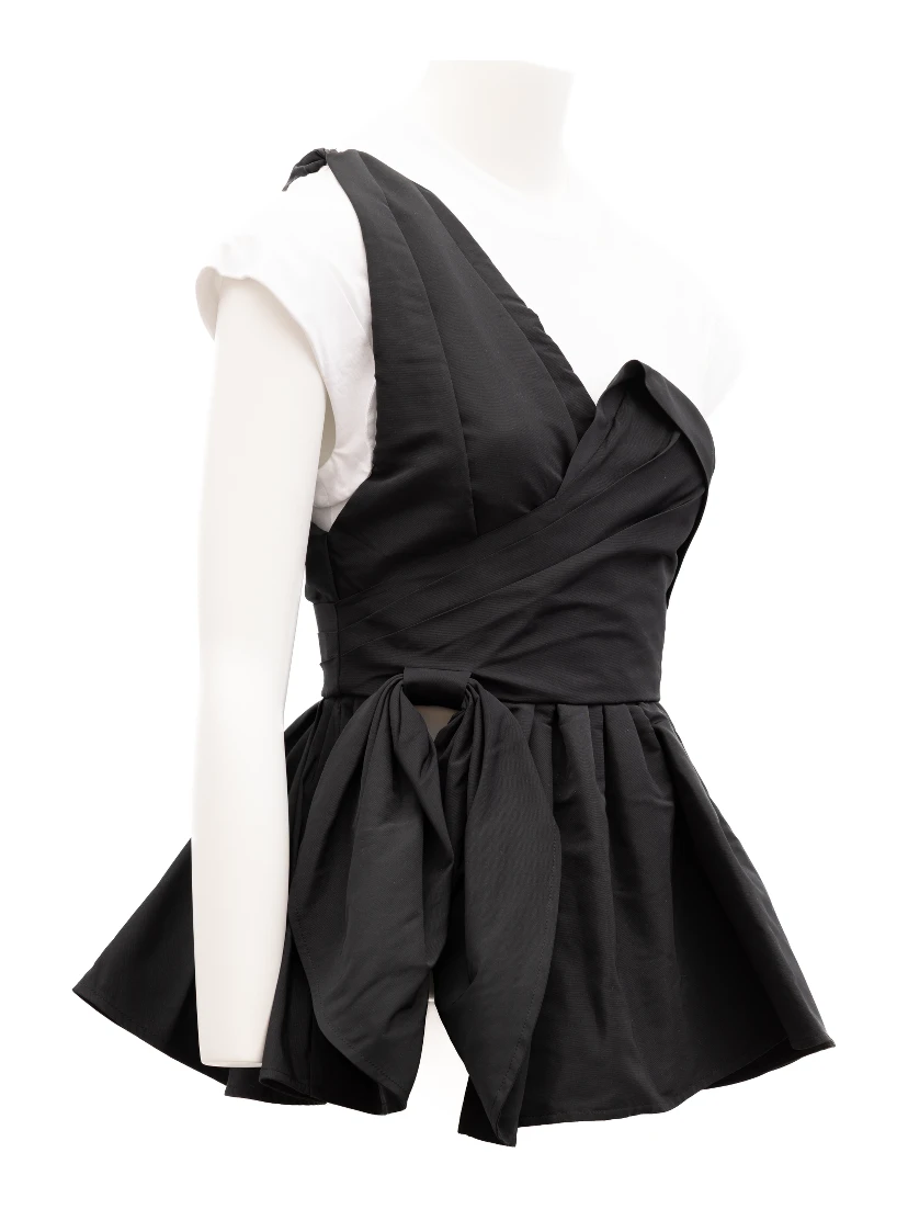 Black Women Polyester Top