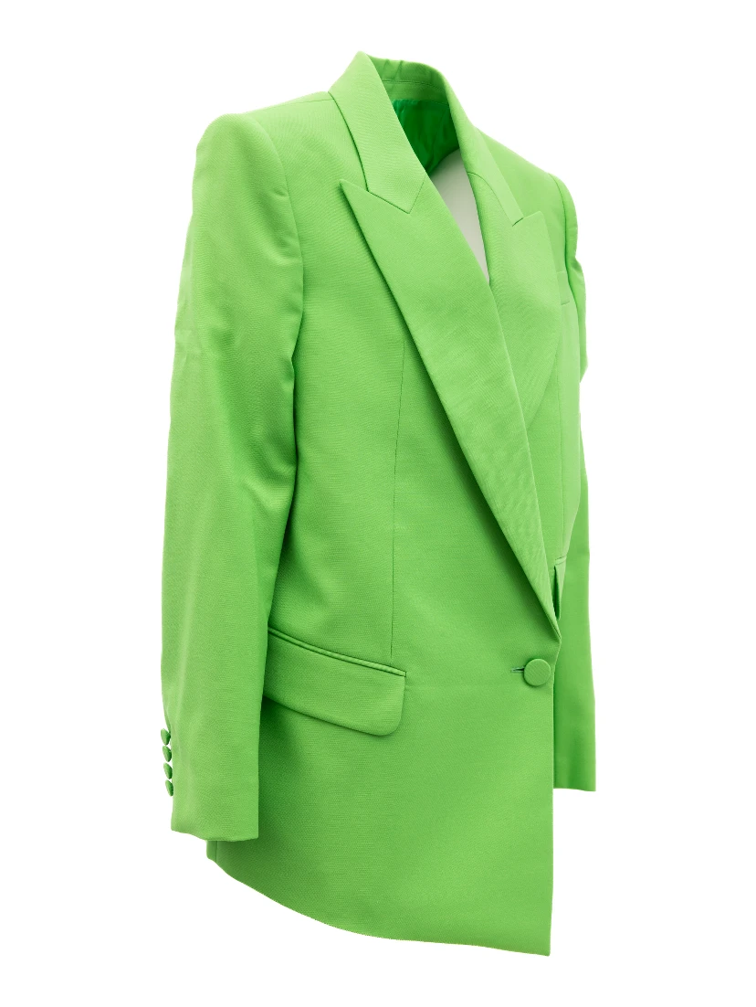 Green Women Wool Blazer