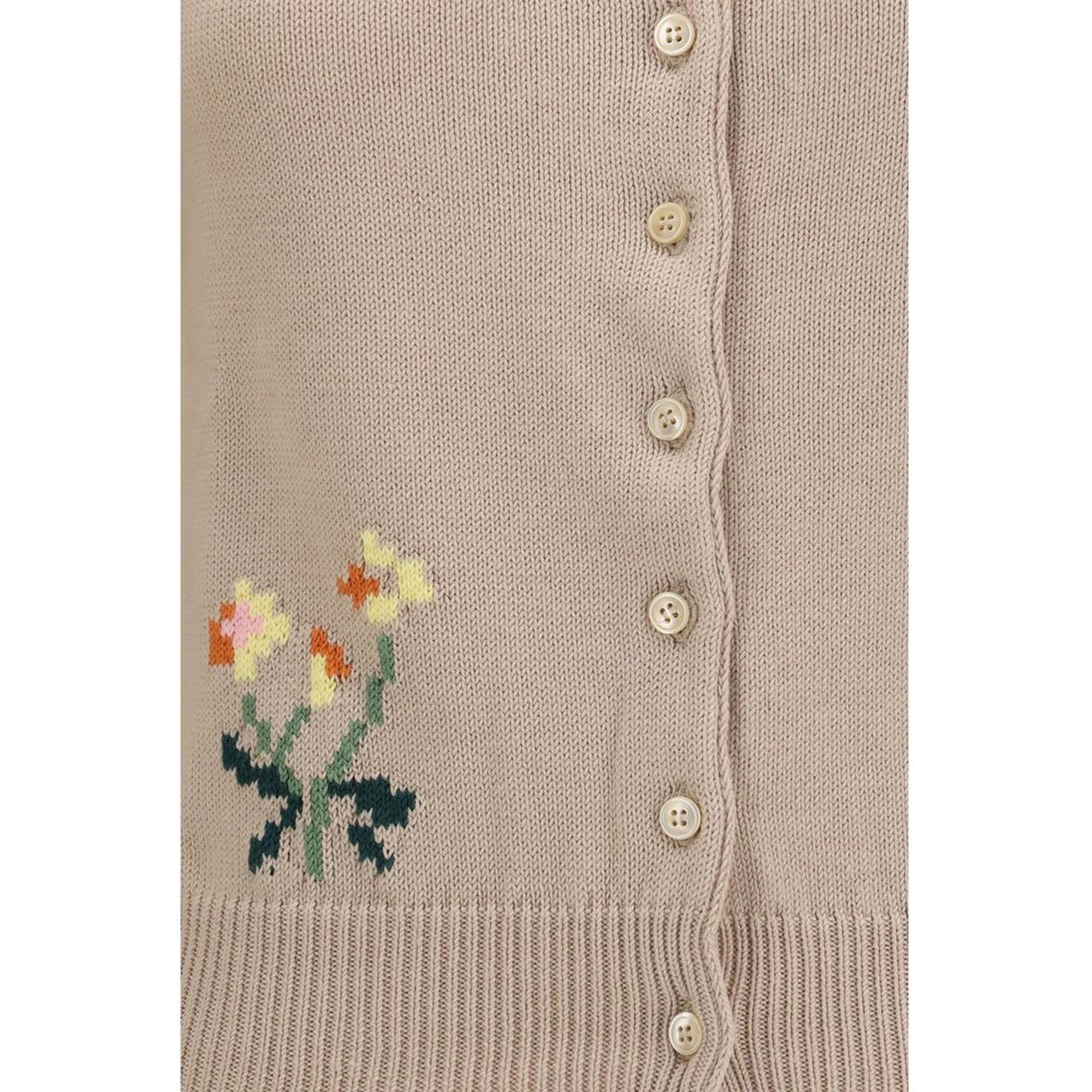 Beige Cotton Cardigan