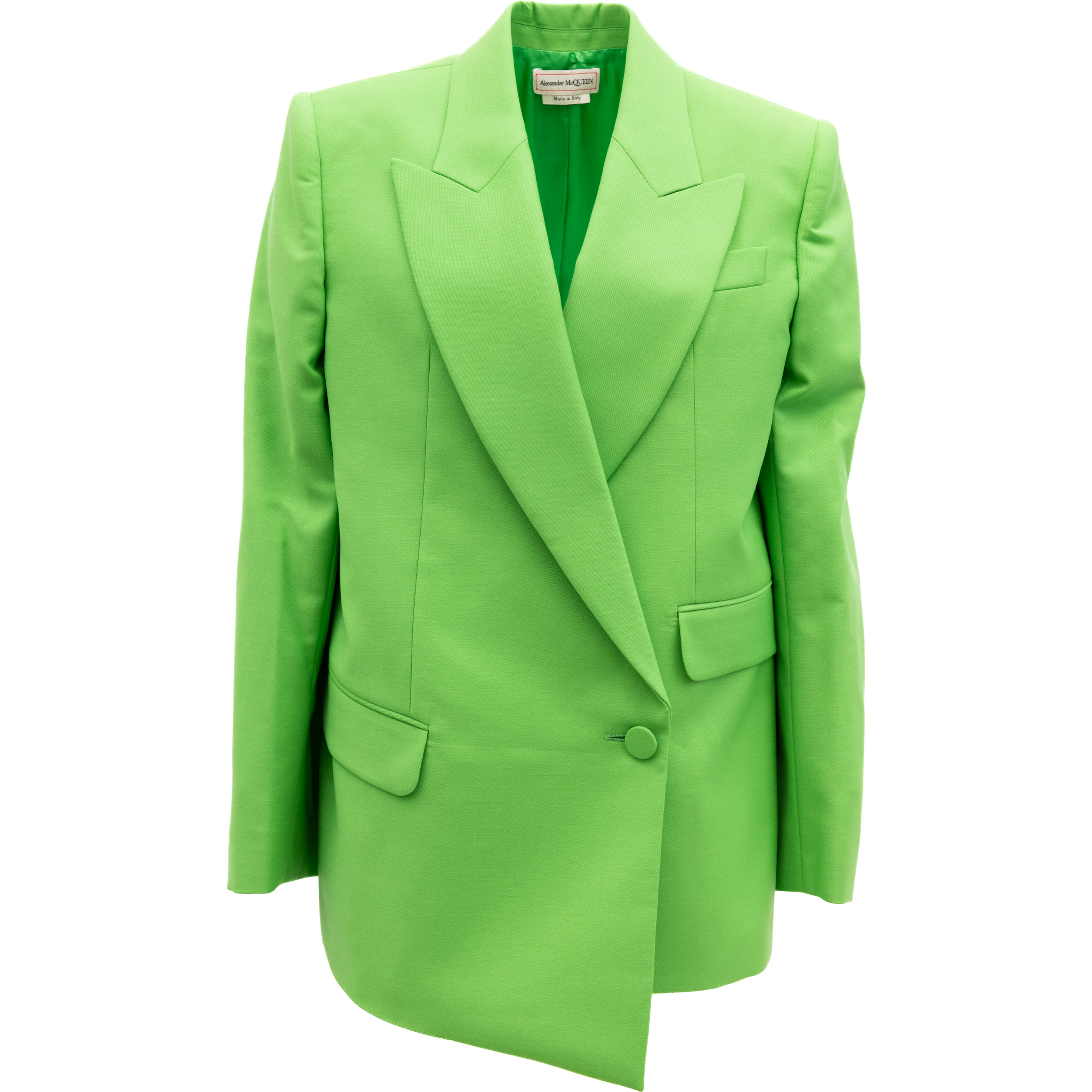 Green Women Wool Blazer