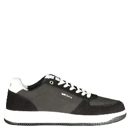 Black Polyurethane Men Sneaker