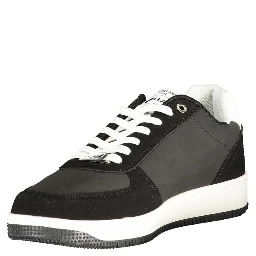 Black Polyurethane Men Sneaker
