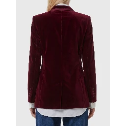Single-breasted velvet jacket