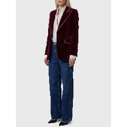 Single-breasted velvet jacket