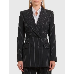 Double-breasted chalk stripe jacket