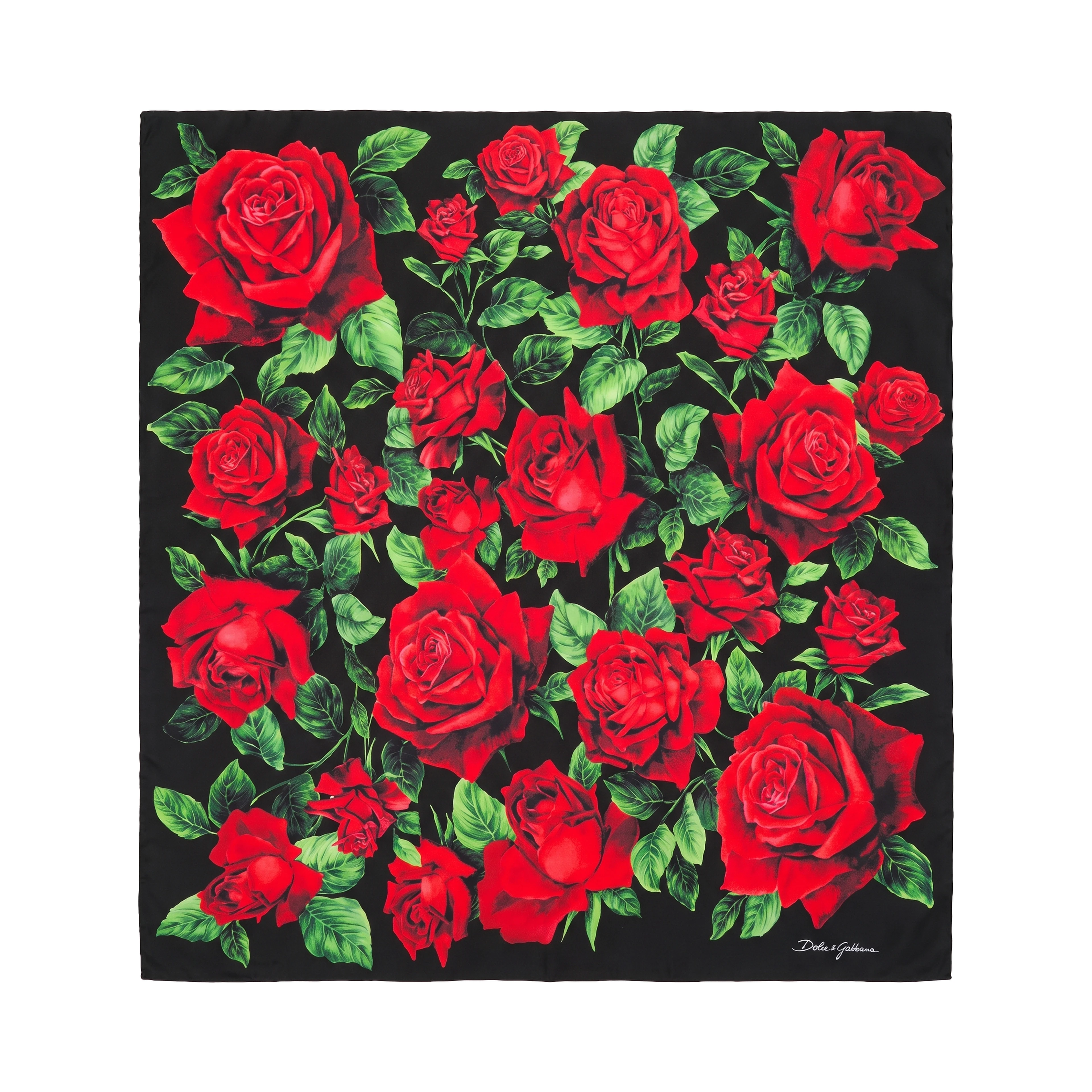 Printed silk twill scarf