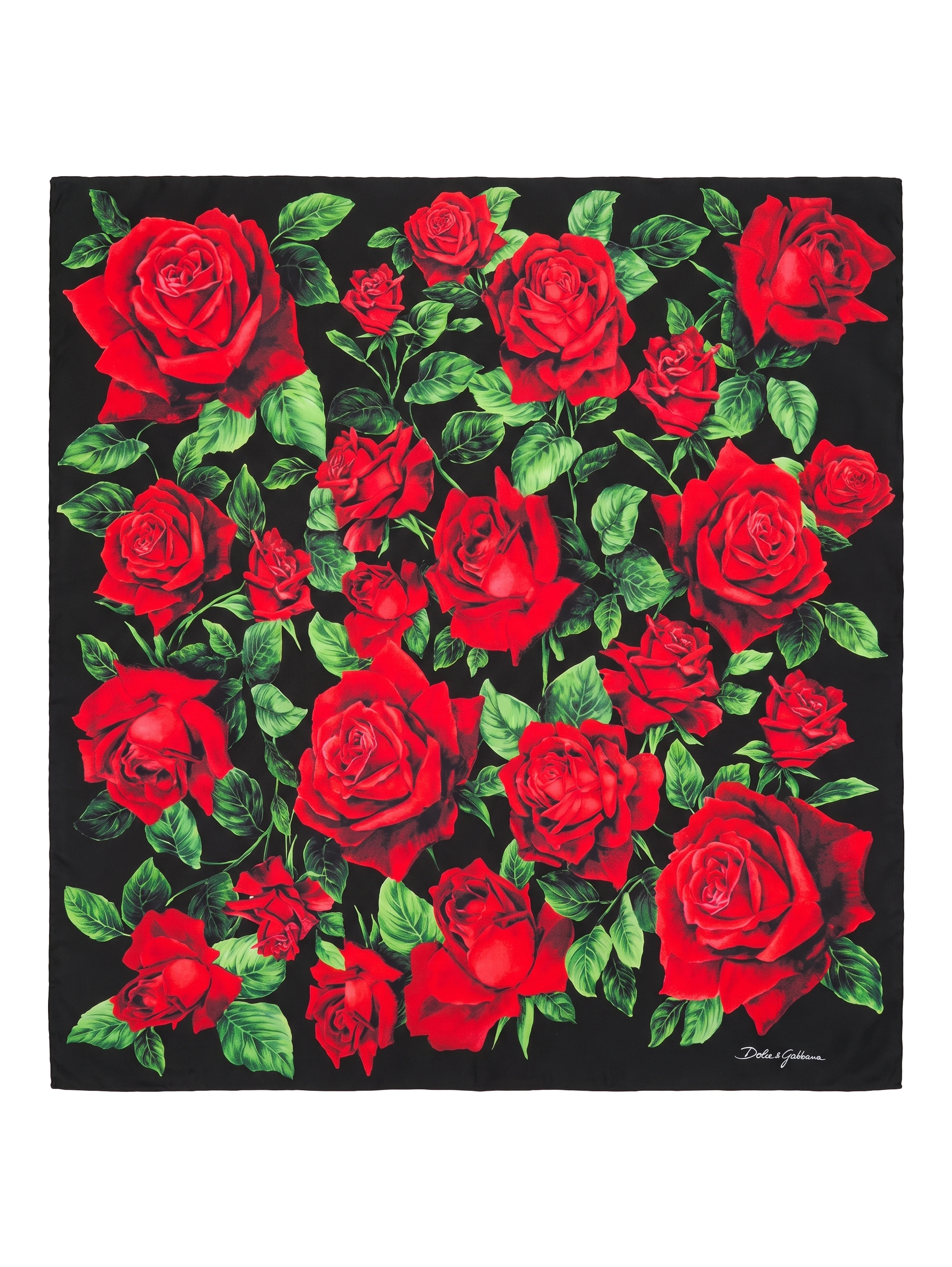 Printed silk twill scarf