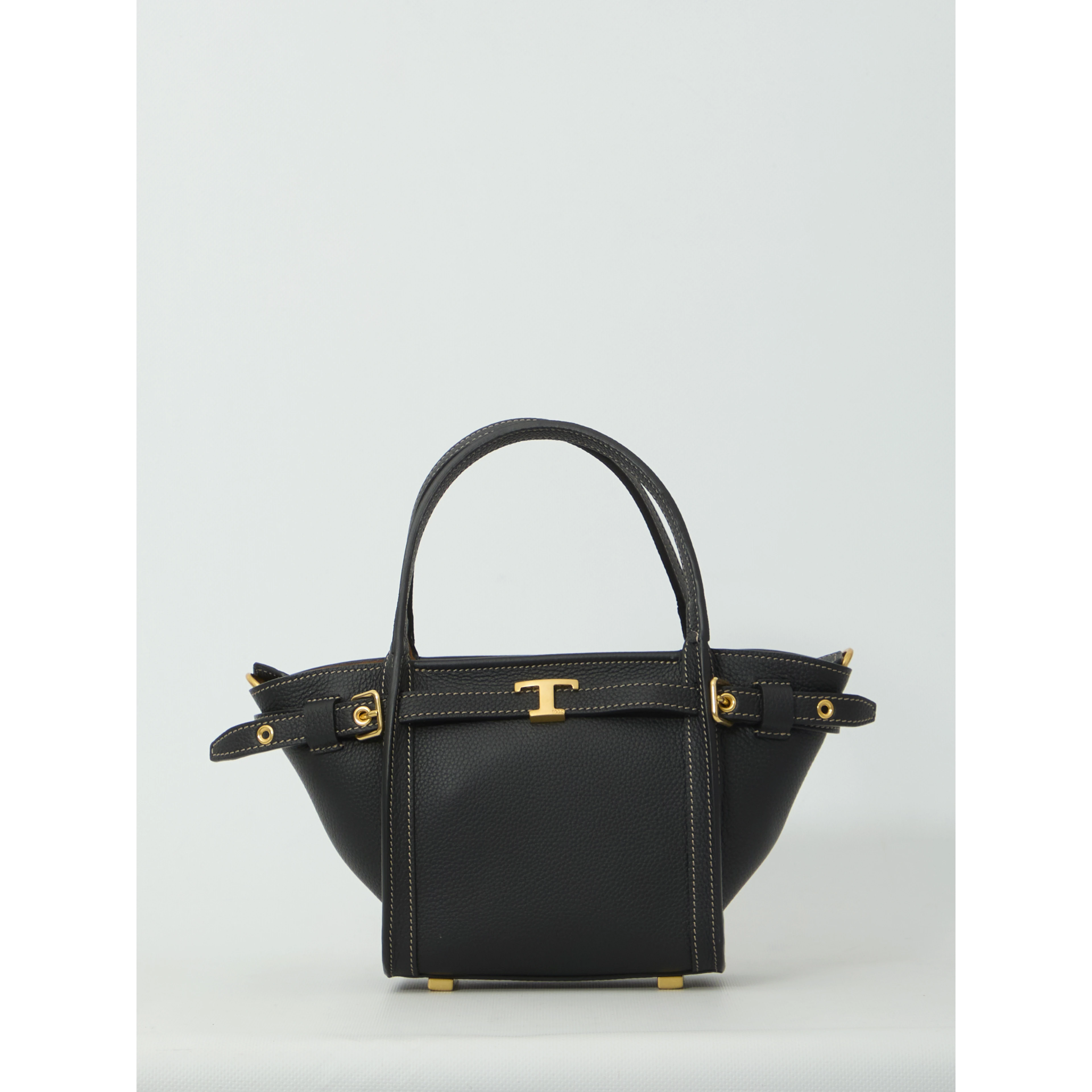 Mini leather shopping bag