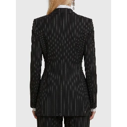Double-breasted chalk stripe jacket