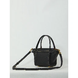 Mini leather shopping bag