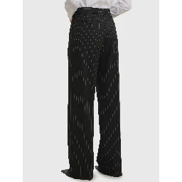 Wool chalk stripe trousers