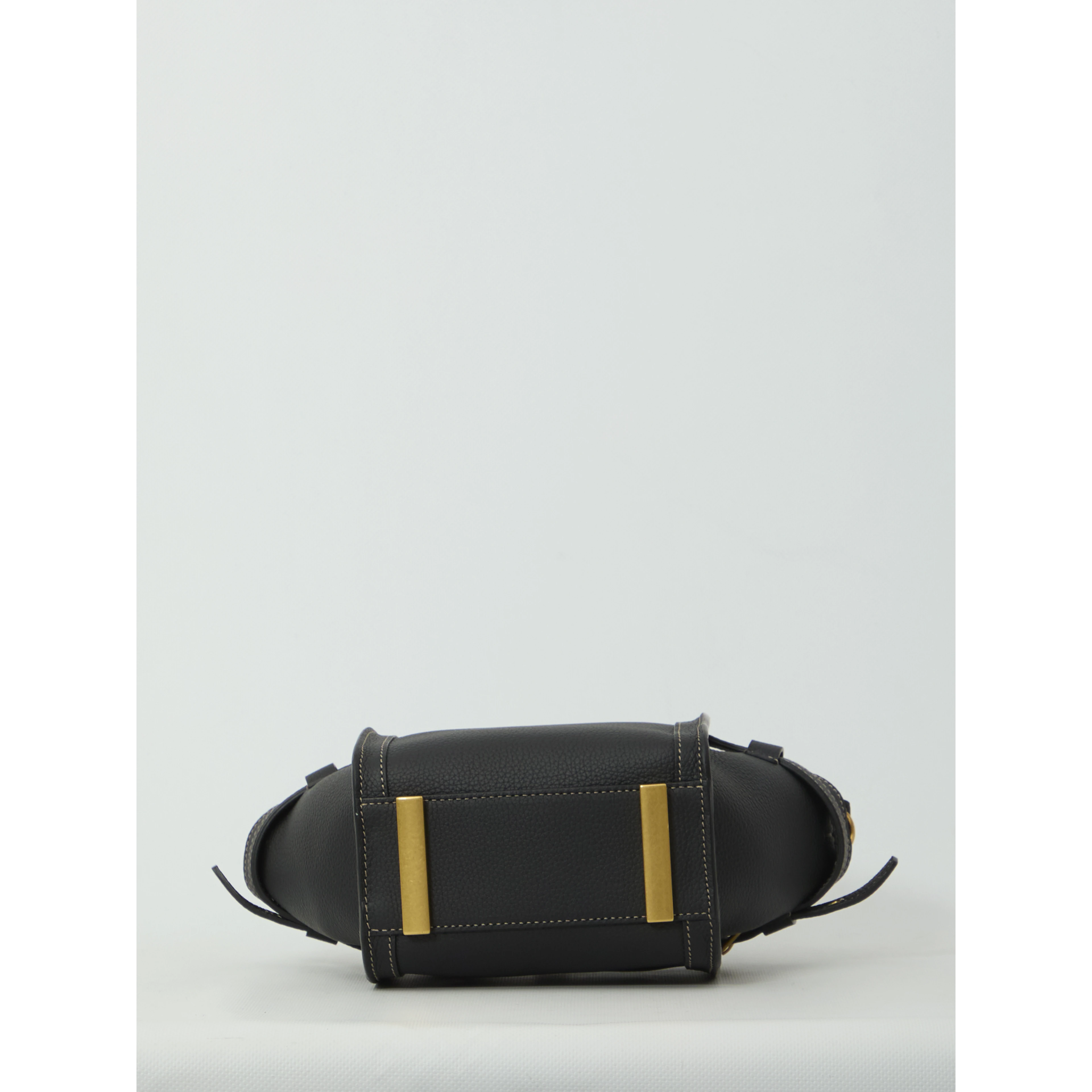 Mini leather shopping bag