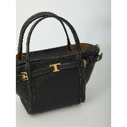 Mini leather shopping bag