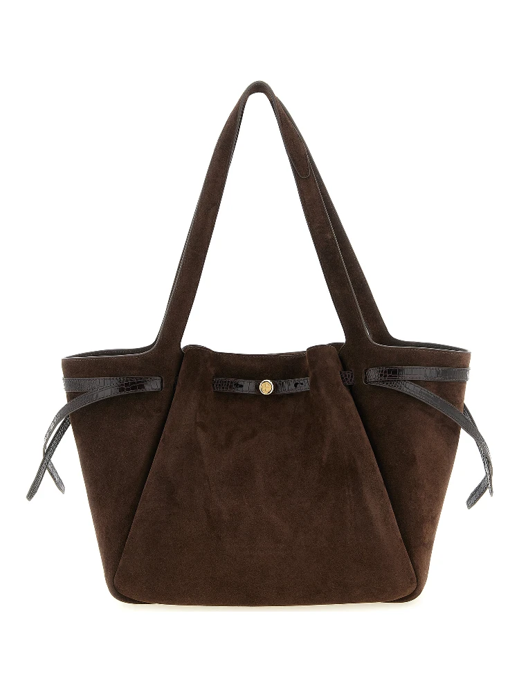 Brown Bovine Leather Tote Bag